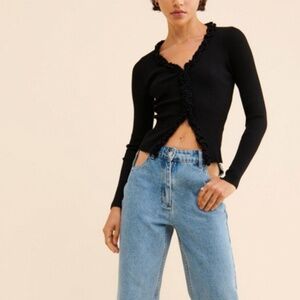Find me now Charlie ruffle knit cardigan